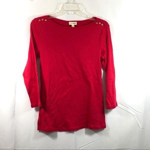 Maison Jules Button Shoulder Top Size S K05